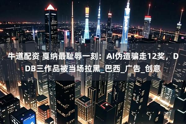 牛道配资 戛纳最耻辱一刻：AI伪造骗走12奖，DDB三作品被当场拉黑_巴西_广告_创意